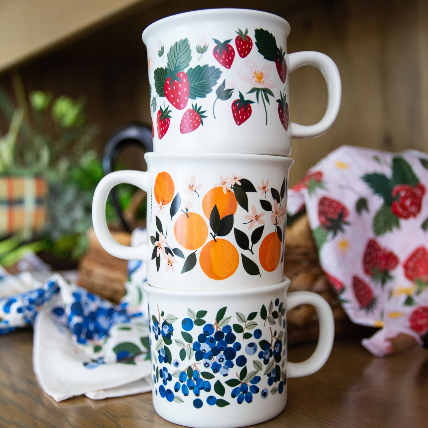 Blueberry Field 14oz Ceramic Coffee Mug