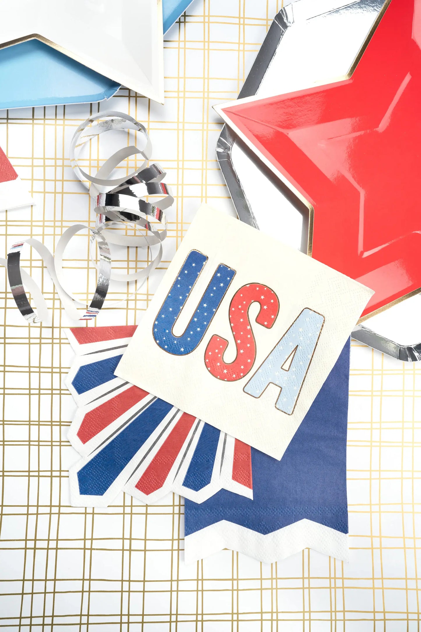 Americana Chic Beverage Napkin