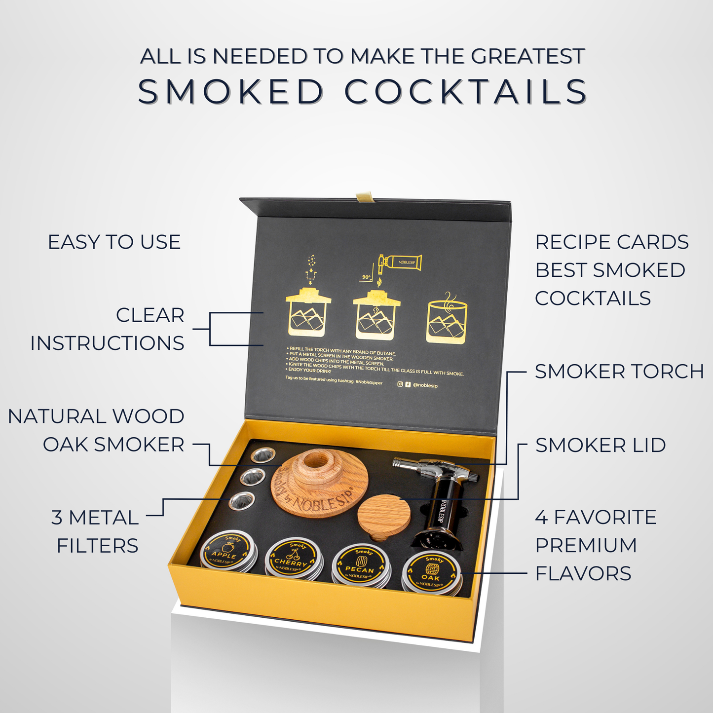 Cocktail Smoker Kit - Premium Home Bar Gift Set