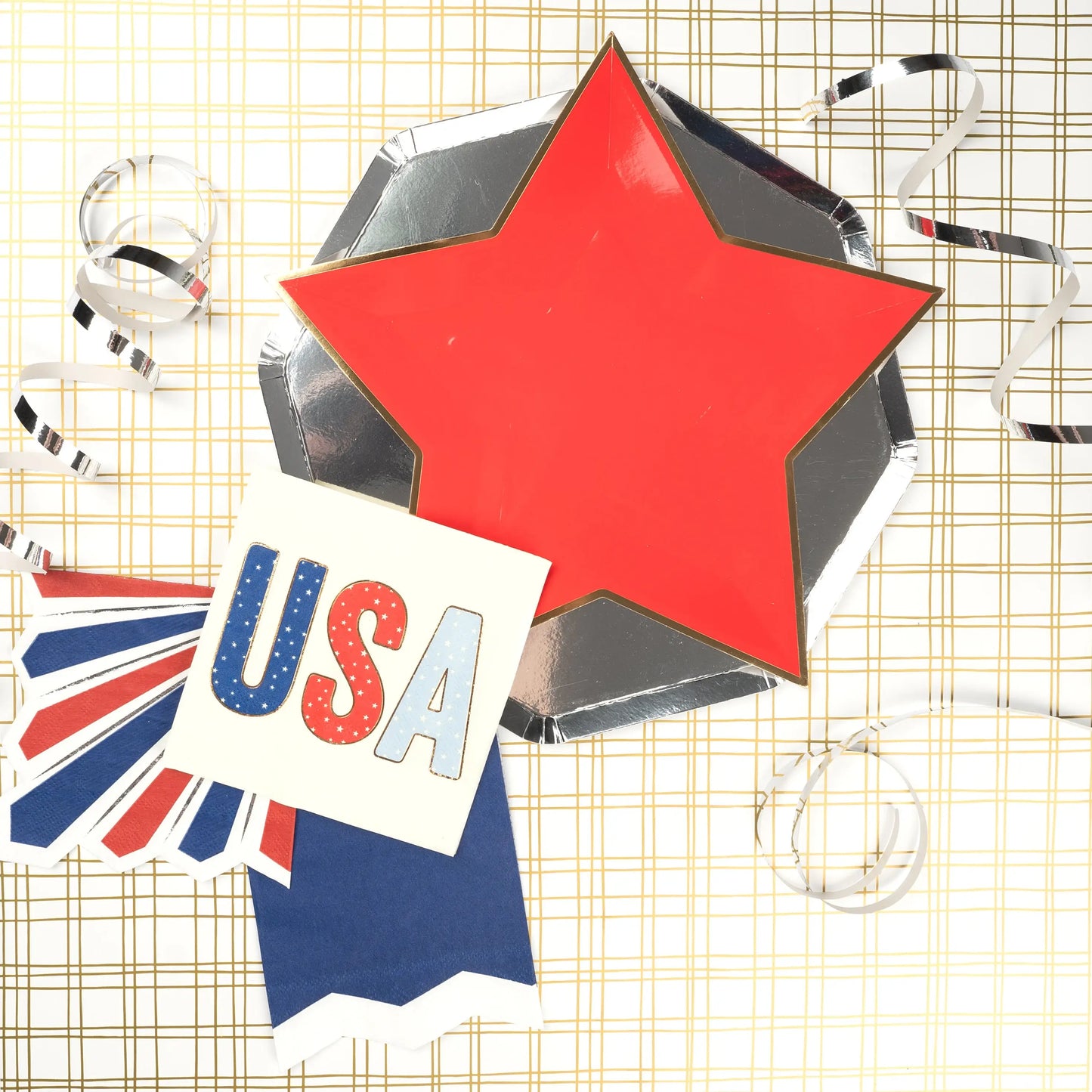 Americana Chic Beverage Napkin