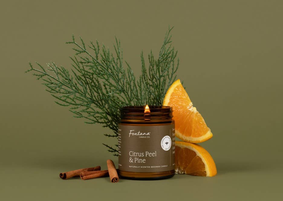 Citrus Peel & Pine Beeswax & Essential Oil Jar Candle