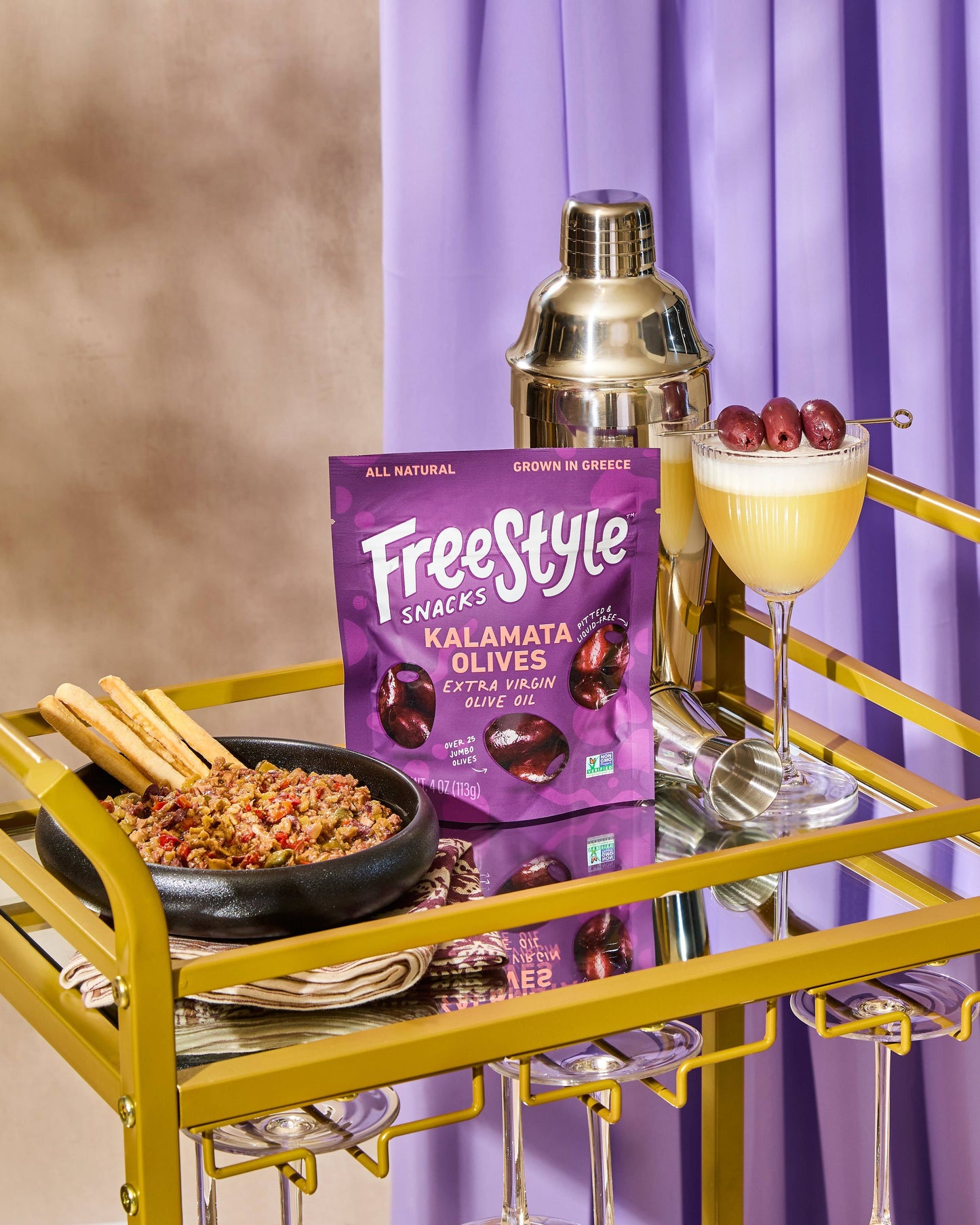 Kalamata Olives Extra Virgin Olive Oil 4oz Freestyle Snacks