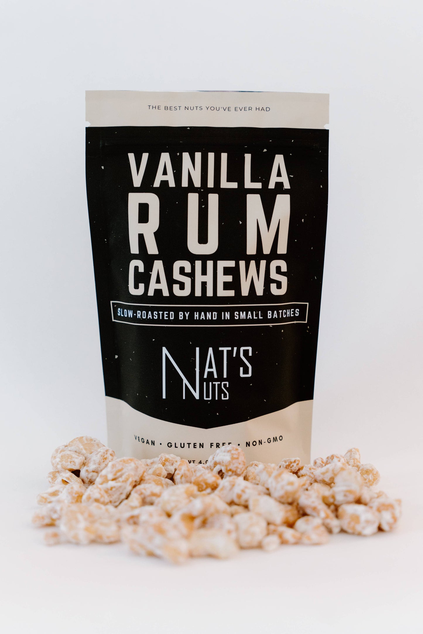 Vanilla Rum Cashews | 12-Count Gourmet Roasted Nuts