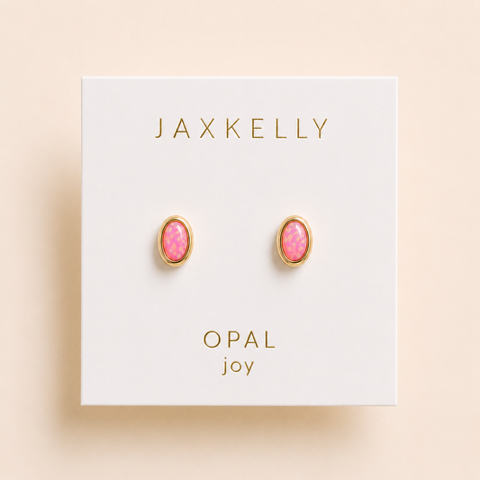 Oval Bezel - Pink Opal