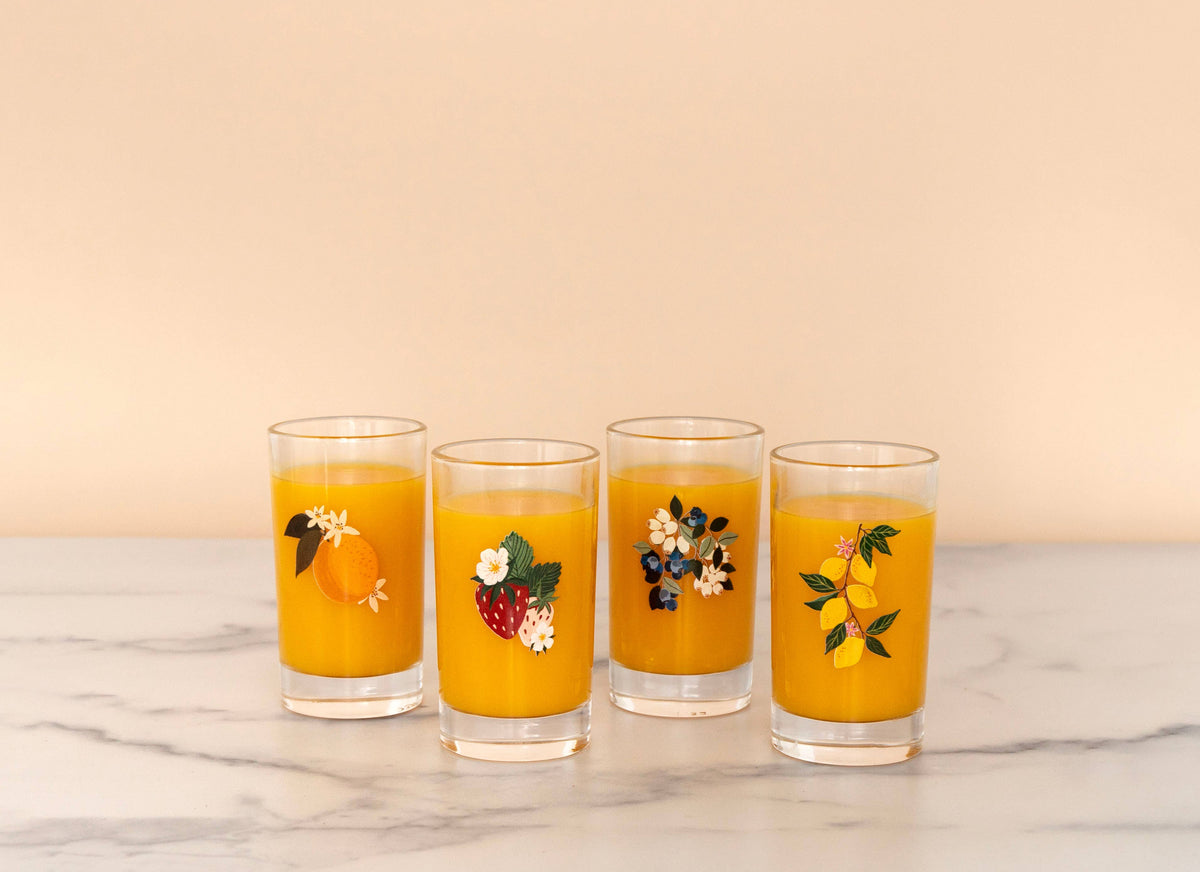 Berry & Citrus 6oz Mini Juice Glass Set