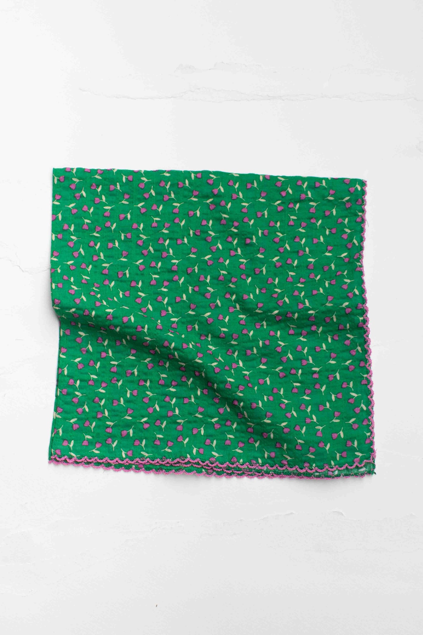 Vintage Mini Floral Cotton Blend Scarf