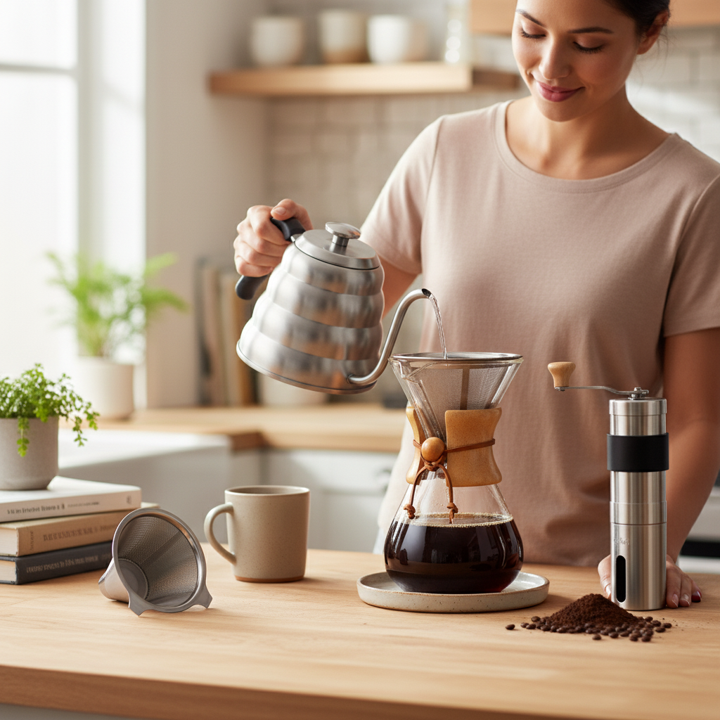 MITBAK 40oz Kettle, Coffee Grinder & 20oz Dripper Set