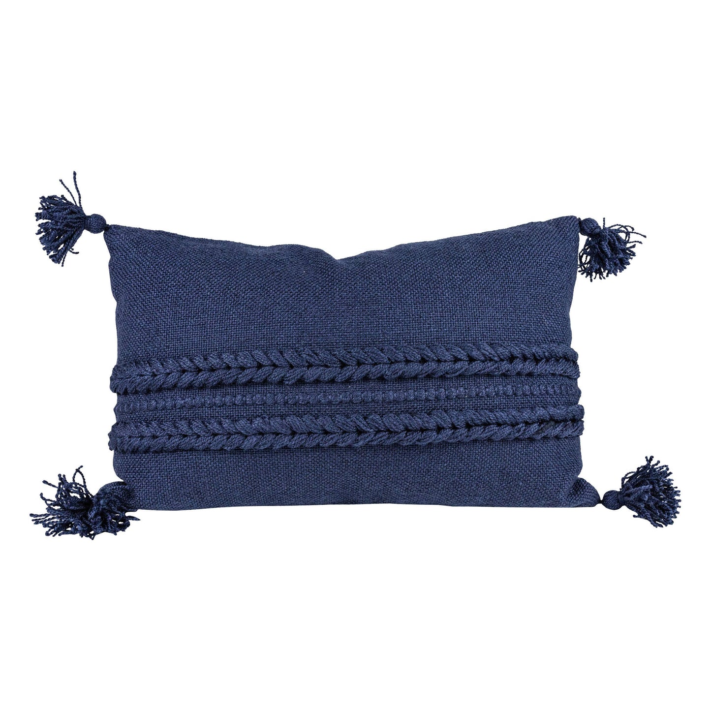 Kelly Navy Braided Stripe 14x22 Outdoor Indoor Pillow