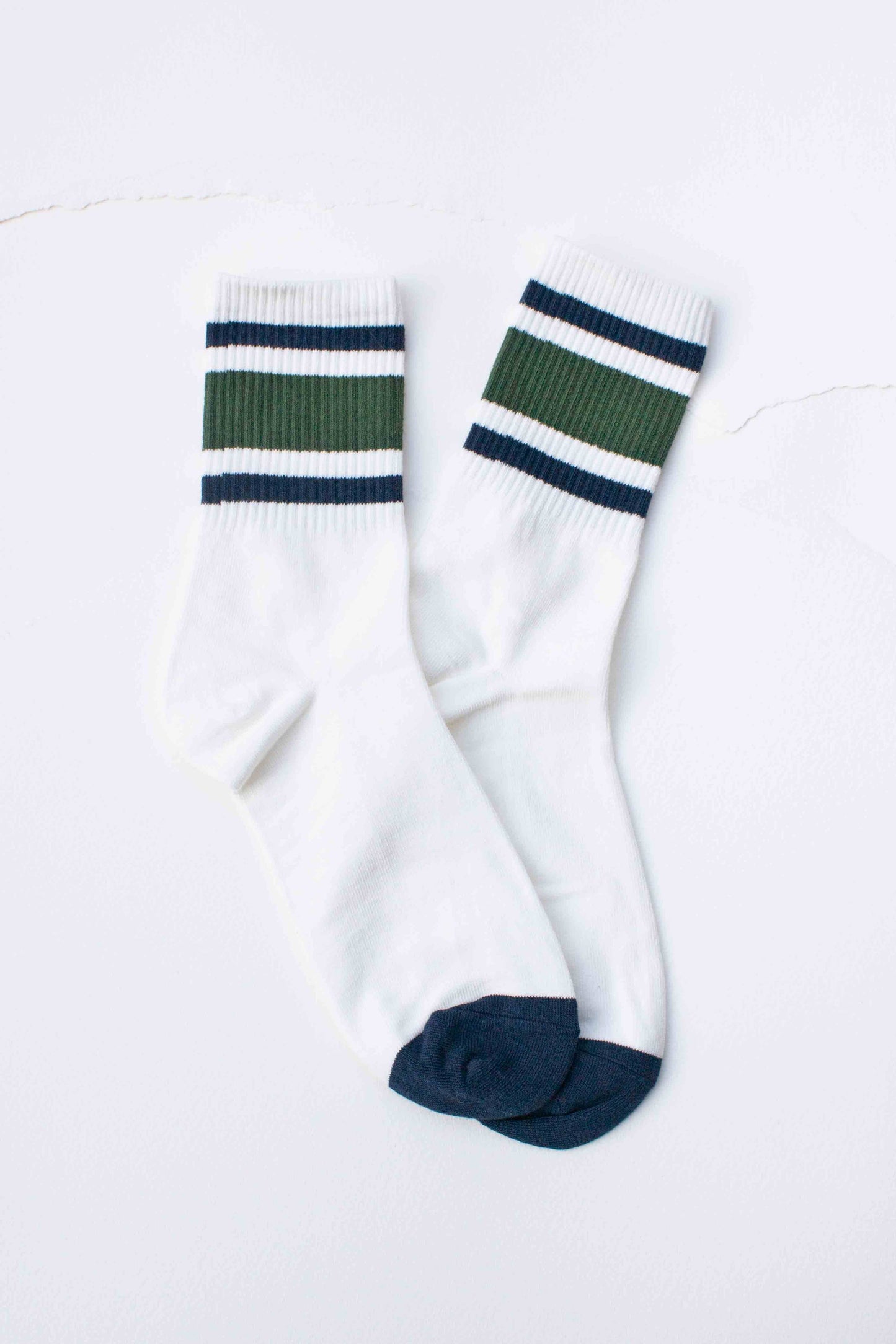 Men’s Retro Athletic Stripe Crew Socks