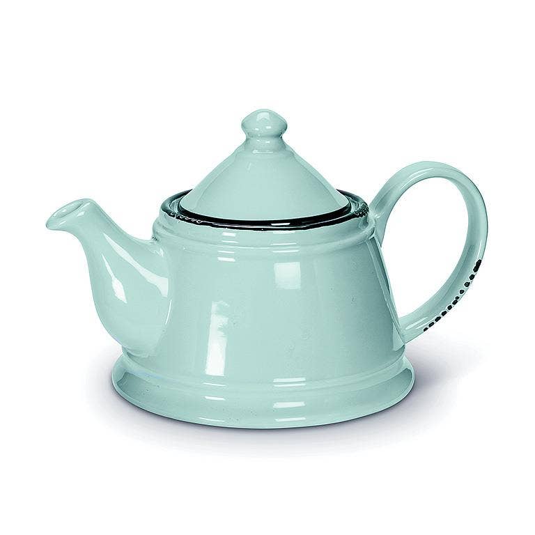 Enamel Look Teapot, 9"L (32oz) - 1045