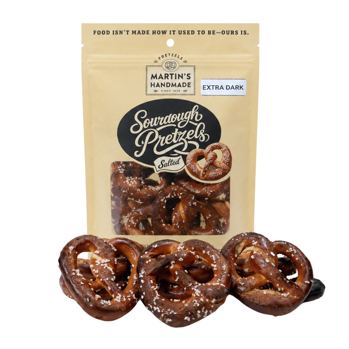Handmade Sourdough Pretzels, Salted - 8oz Bags