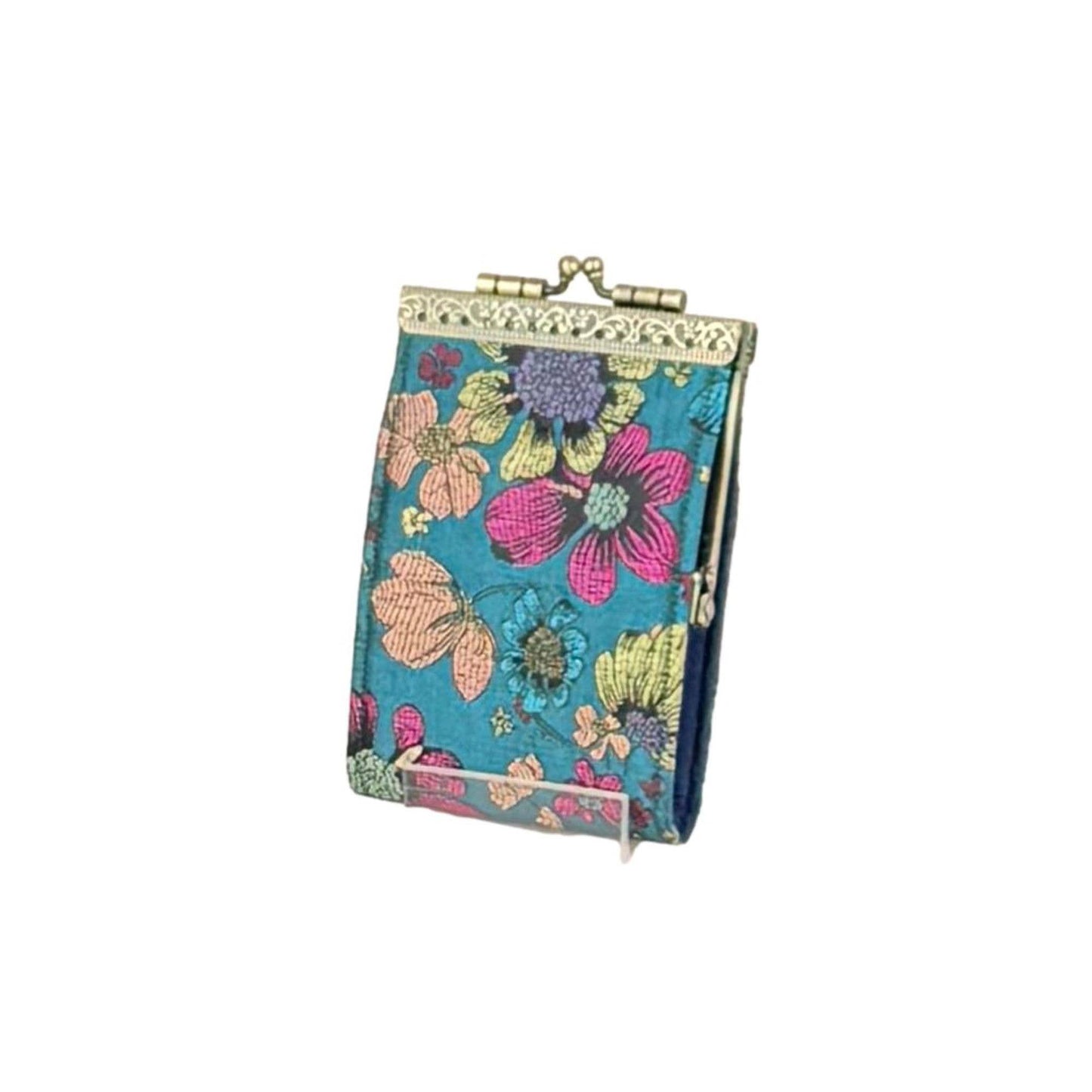 Bamboo Leaves, Brocade Card Holder with RFID Protection