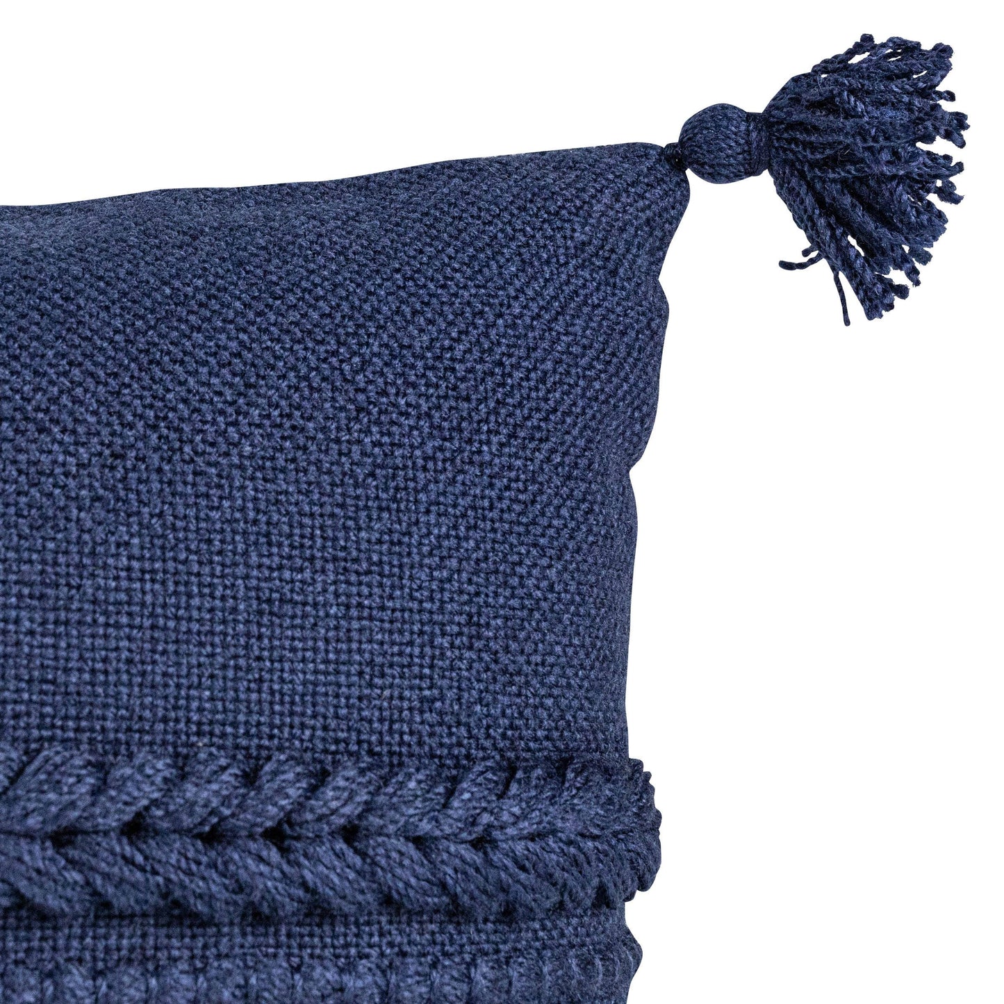 Kelly Navy Braided Stripe 14x22 Outdoor Indoor Pillow