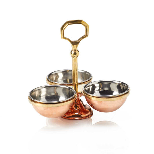 Afterglow Hammered Copper Condiment Set