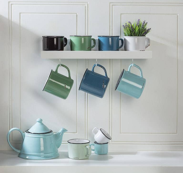 Enamel Look Teapot, 9"L (32oz) - 1045