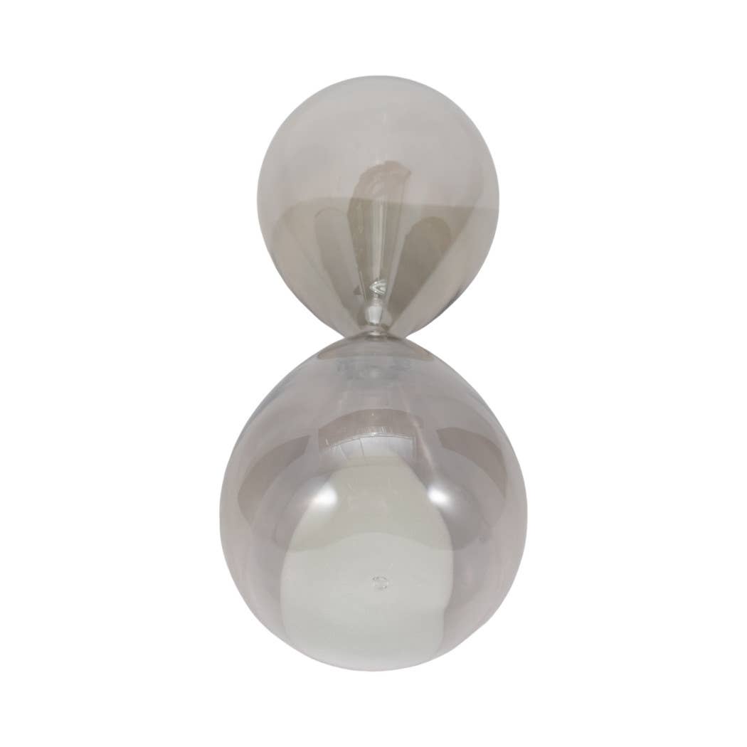 Glass Small Teardrop Silhouette Hourglass - Grey, 20 in.