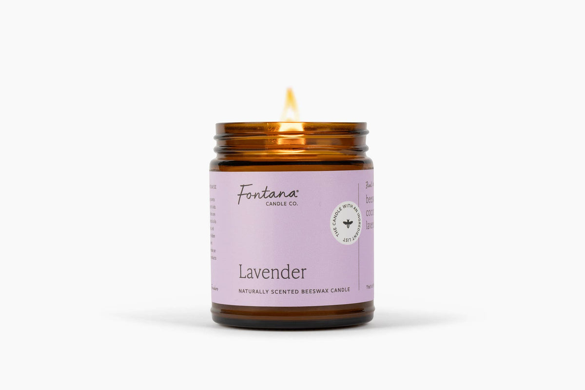 Lavender Beeswax & Essential Oil Jar Candle: Non-Toxic