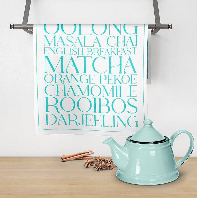 Enamel Look Teapot, 9"L (32oz) - 1045