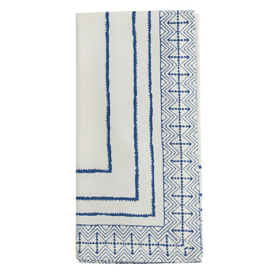 Indigo Hand Block Print 20" Cotton Napkin