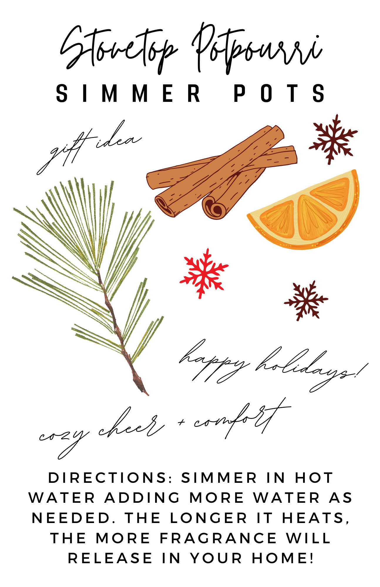 Simmer Pot Stovetop Spice Christmas Holiday "North Woods"