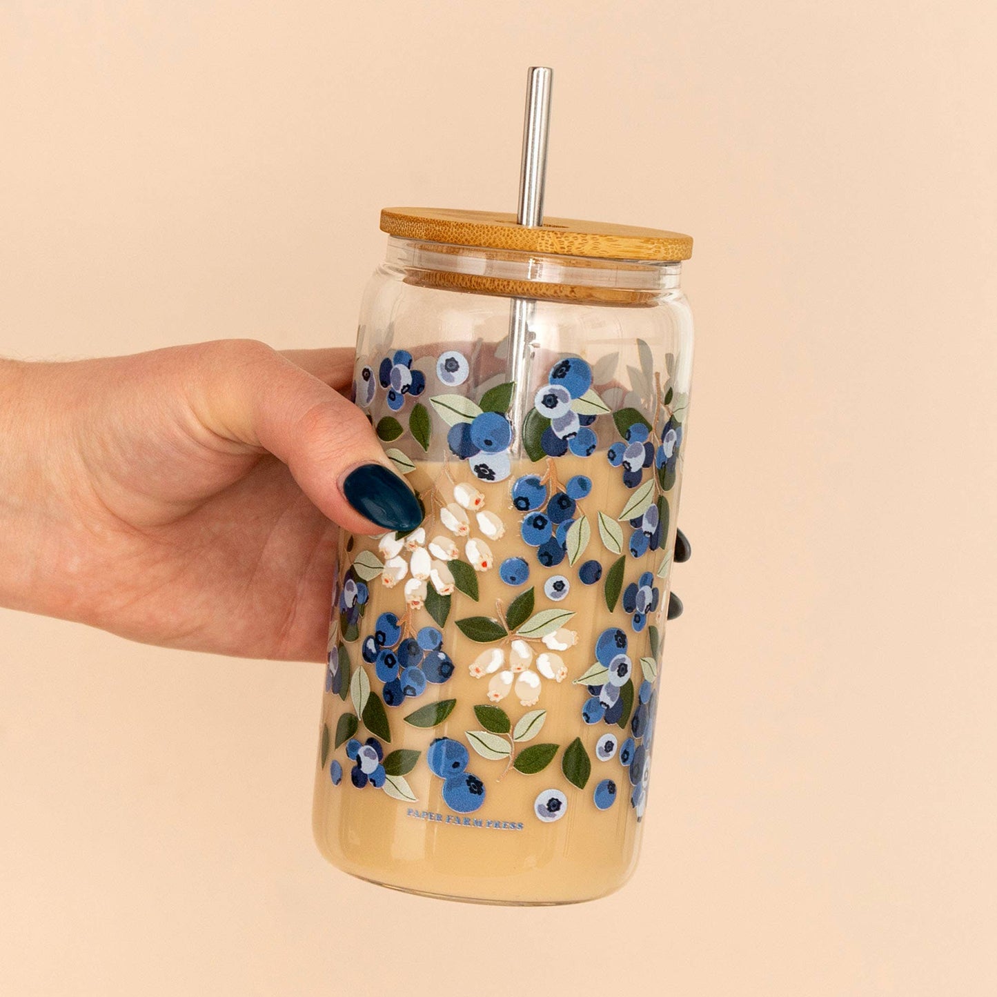 Blueberry Field 16oz Glass Can