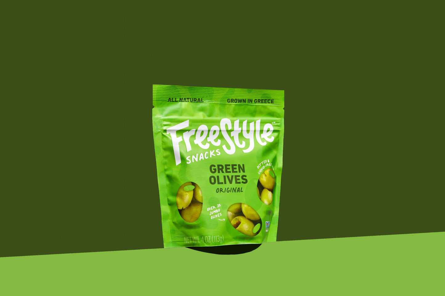 Green Olives Original 4oz - Freestyle Snacks