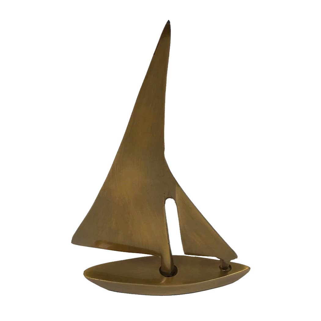 Antiqued Brass Sailboat Paperweight | Home Accents