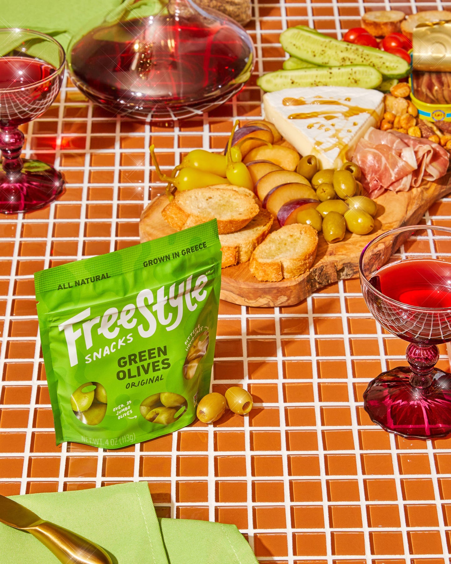 Green Olives Original 4oz - Freestyle Snacks