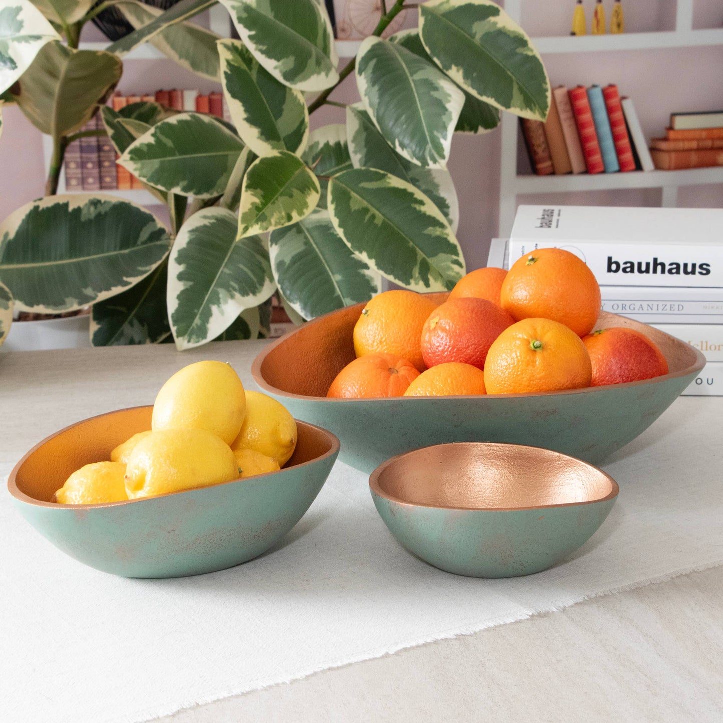 Metal Turquoise Copper Decorative Bowls