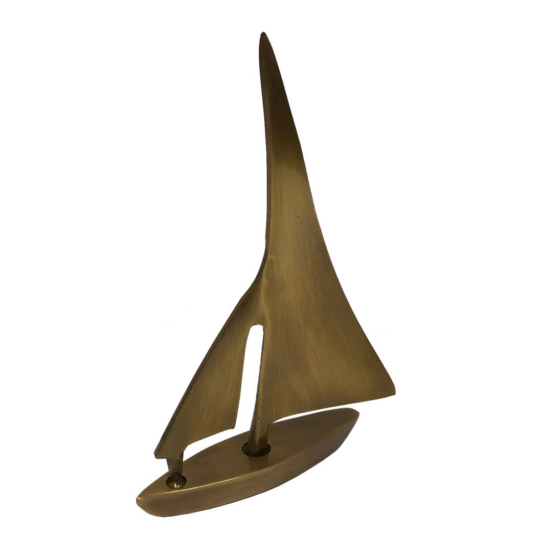 Antiqued Brass Sailboat Paperweight | Home Accents