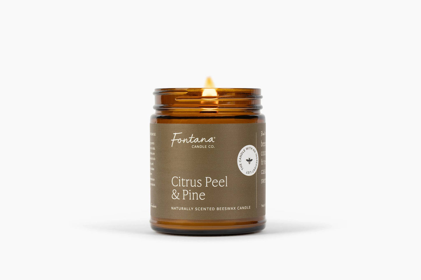 Citrus Peel & Pine Beeswax & Essential Oil Jar Candle