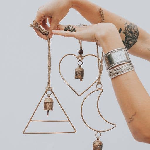 Air Element Heart Bell Wind Chime - Handmade