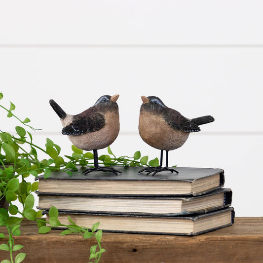 Bird Figurine With Metal Feet