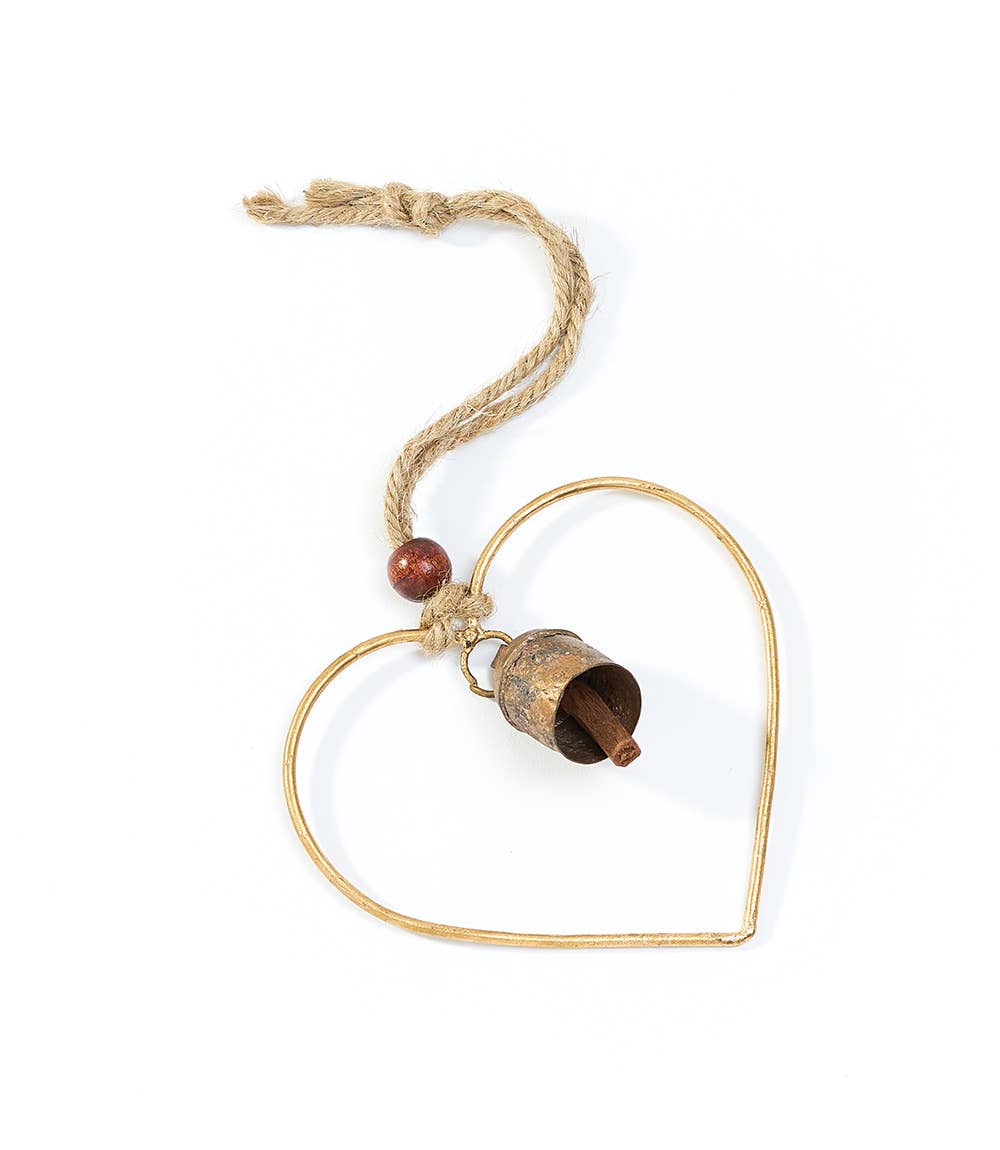 Air Element Heart Bell Wind Chime - Handmade