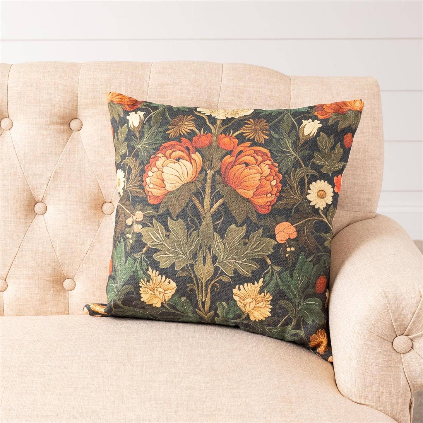 Moody Floral Pillow