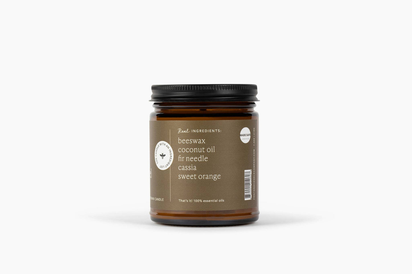 Citrus Peel & Pine Beeswax & Essential Oil Jar Candle