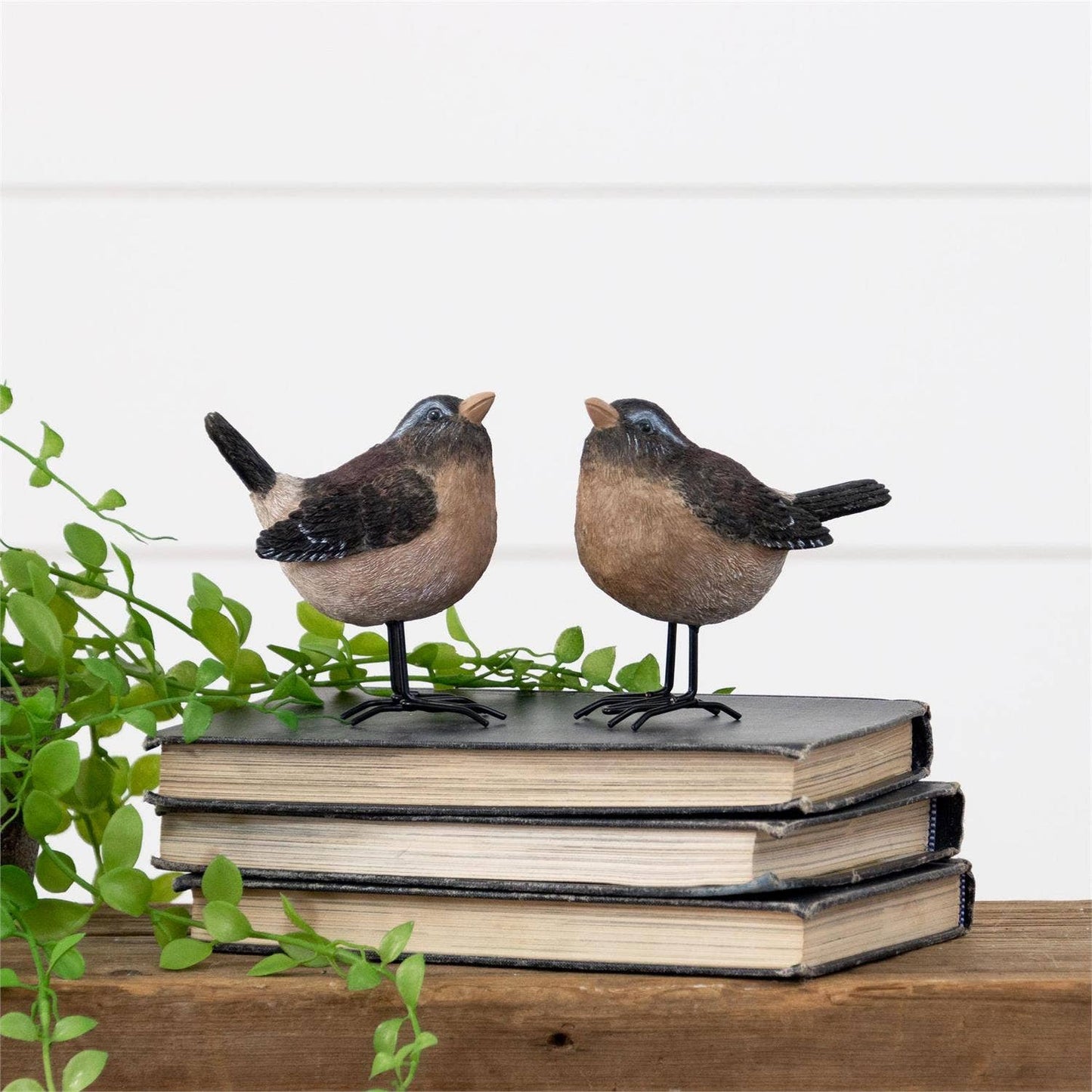 Bird Figurine With Metal Feet