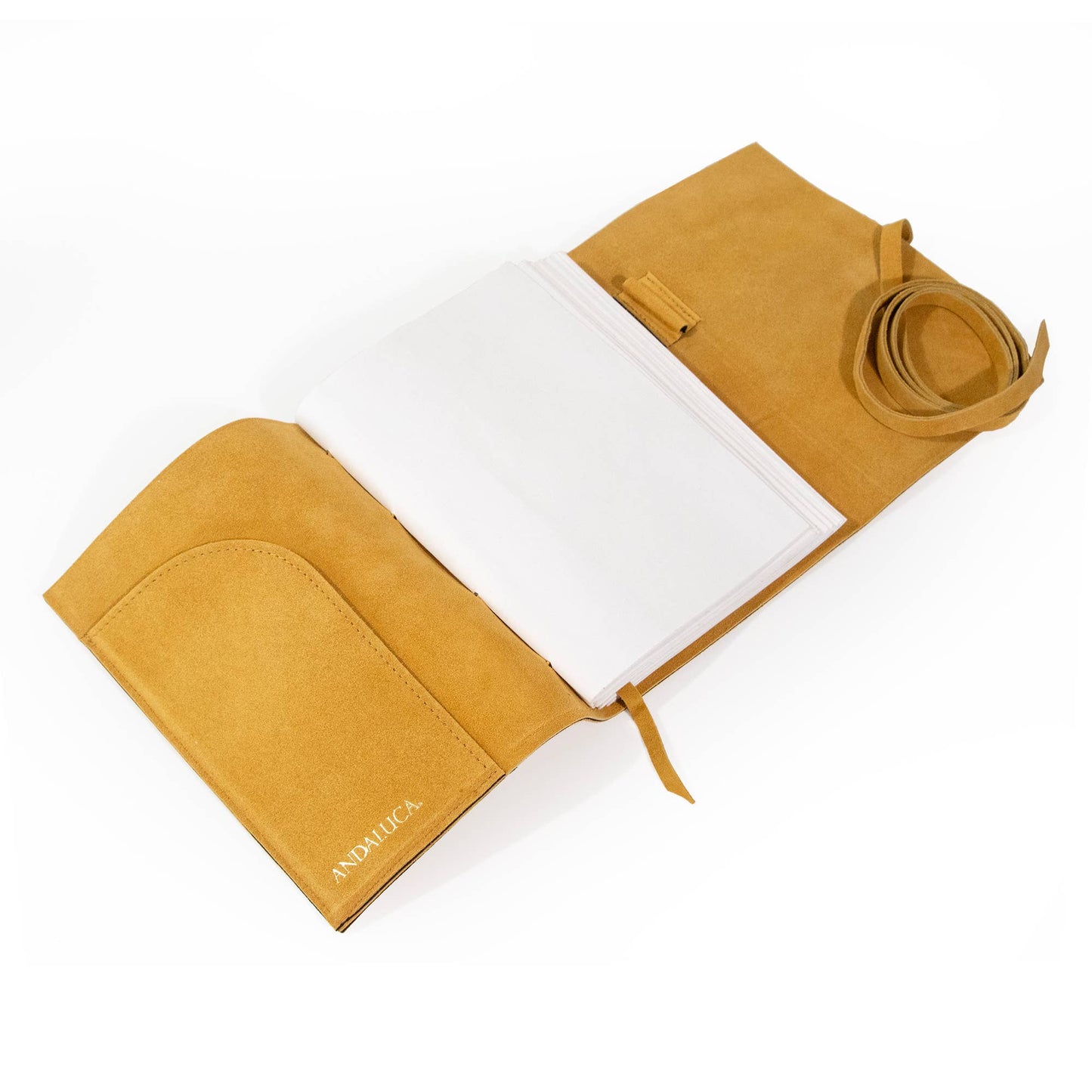 Dijon Yellow Suede Journal w/ Organic Cotton Paper: Large