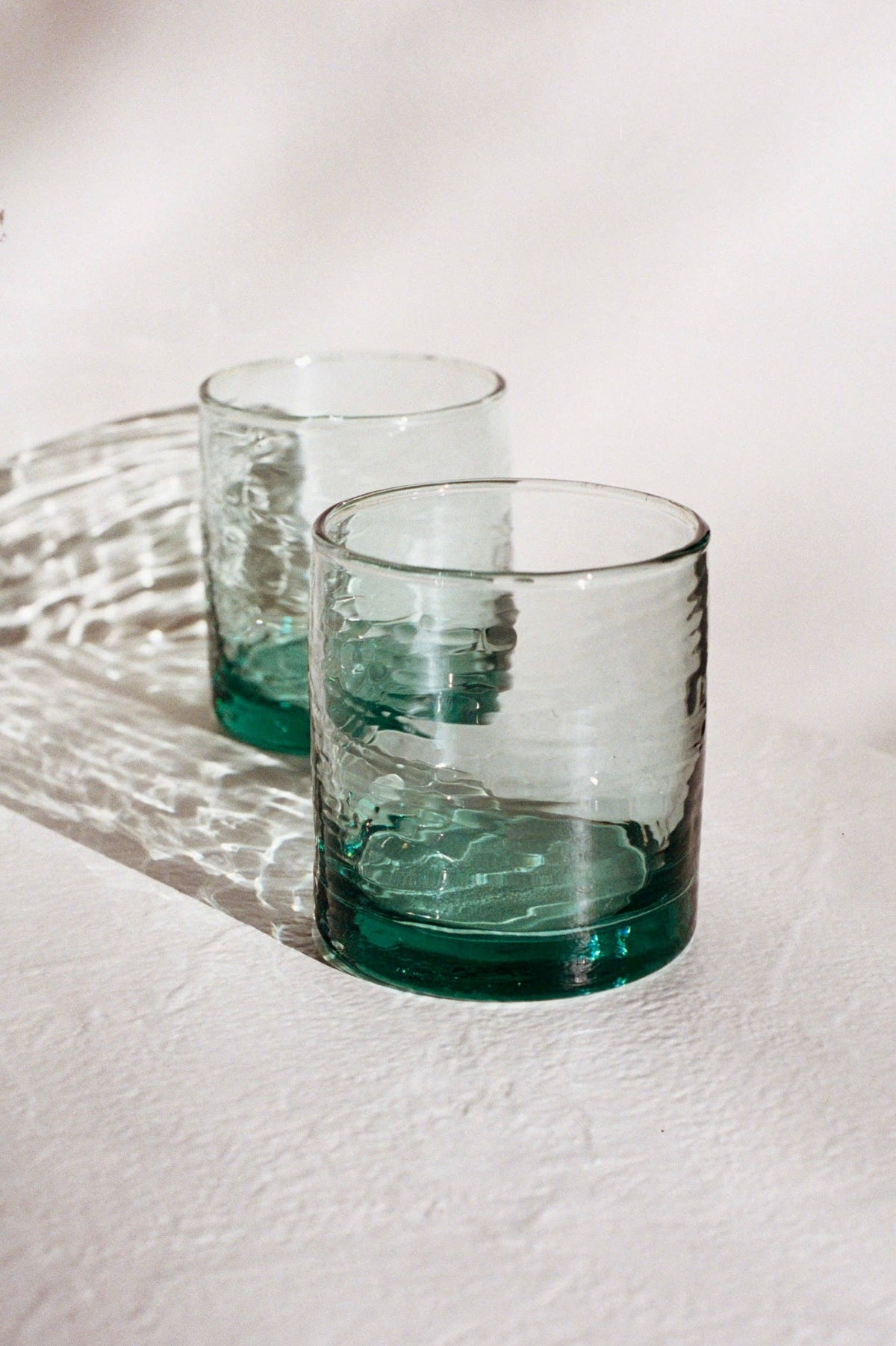 Ripple Rocks Glass - Handblown, Recycled Glass Tumbler