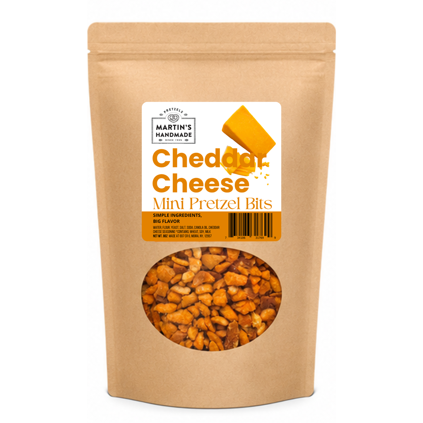 Cheddar Cheese Mini Pretzel Bits 8oz.