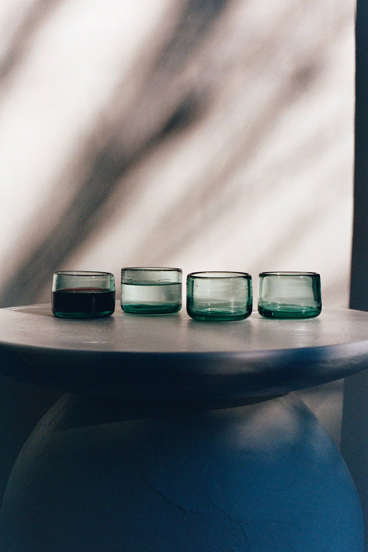 Chunky Shortie Tumbler - Handblown, Recycled Glass