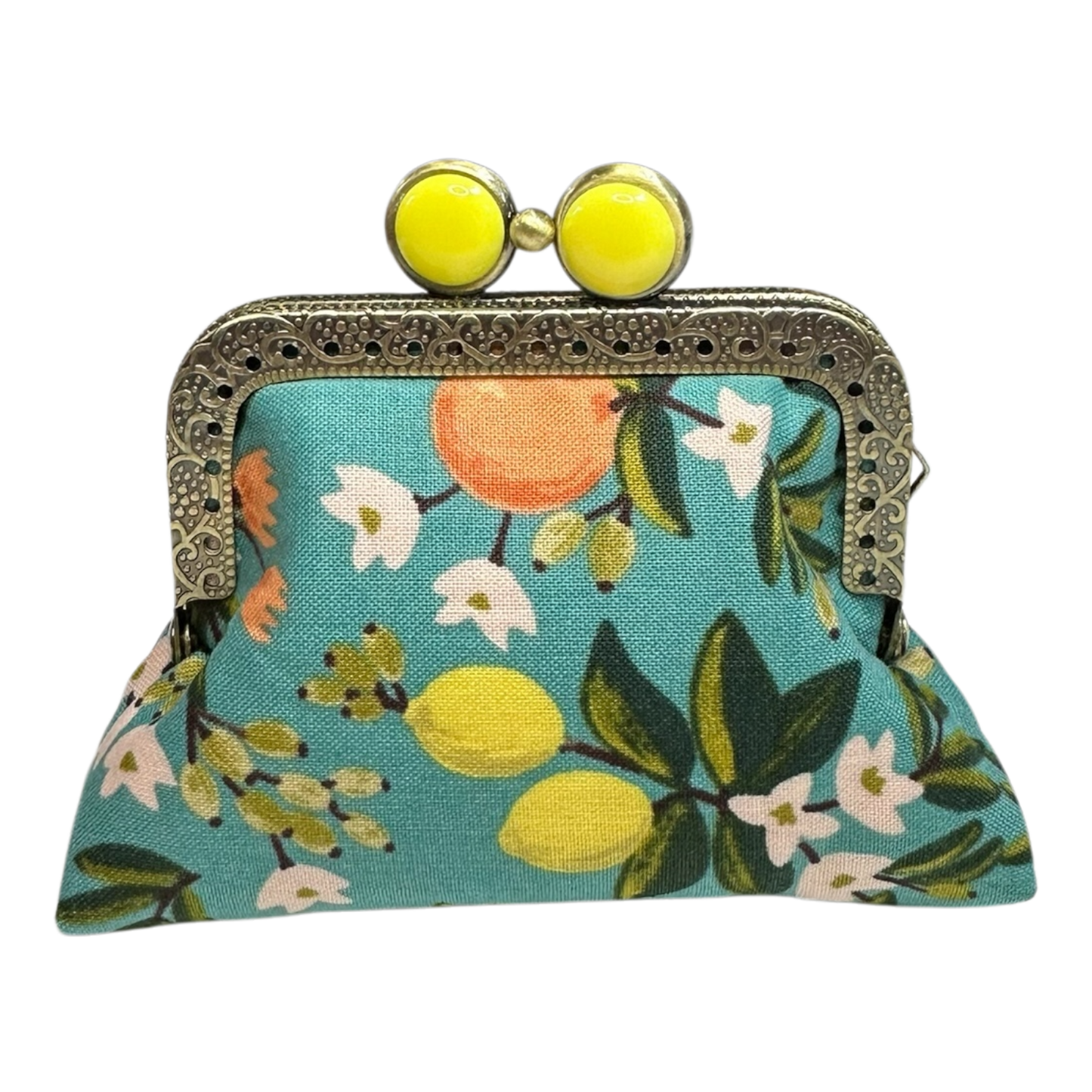 Kiki & Syds Mini Clutch Coin Purse - Citrus Teal