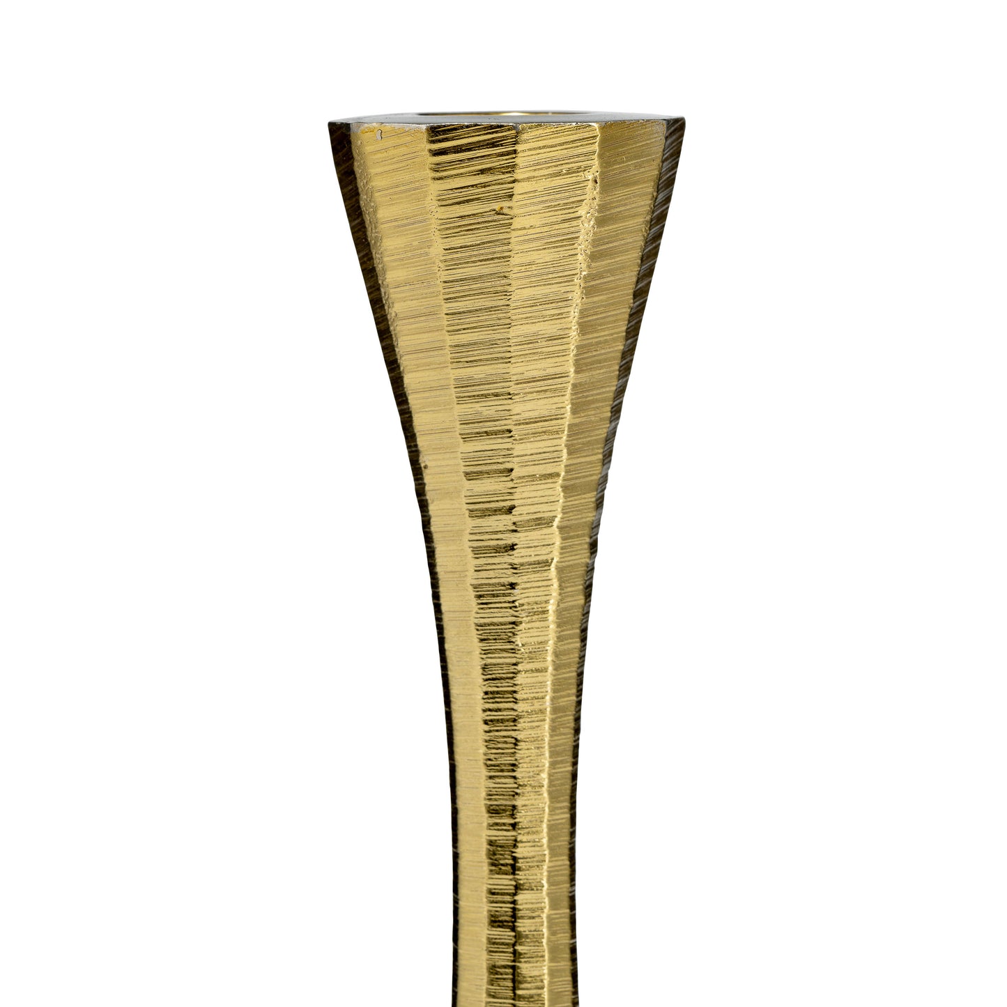 Metal Modern Solid Taper Candle Holder - Gold, 9 in.
