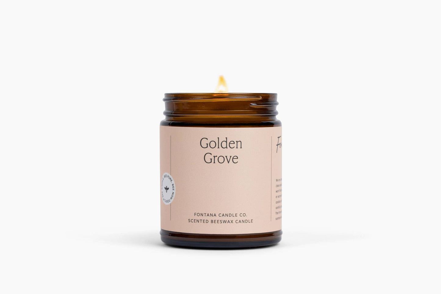 Golden Grove Essential Oil Beeswax Jar Candle: Non-Toxic