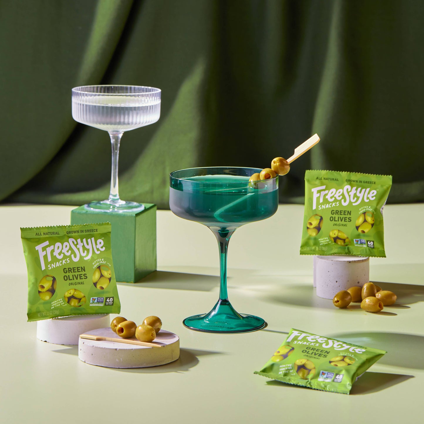 Original Green Olive Snacks 1.1oz - Freestyle Snacks