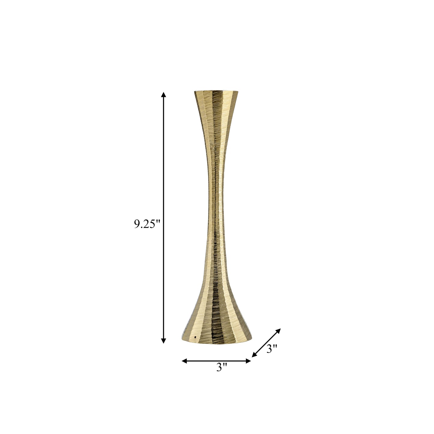 Metal Modern Solid Taper Candle Holder - Gold, 9 in.