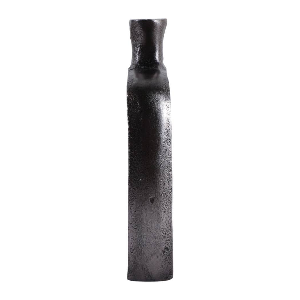 Vase - Black Antique Nickel Open Cut-out Bud, 8 in.