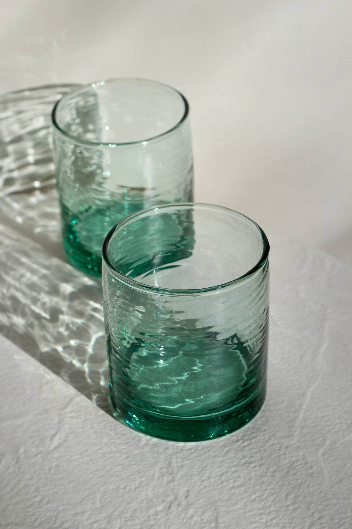 Ripple Rocks Glass - Handblown, Recycled Glass Tumbler