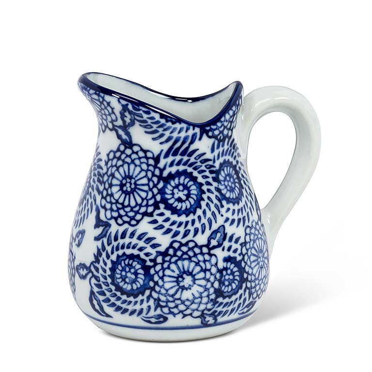 Blue & White Handled Jug