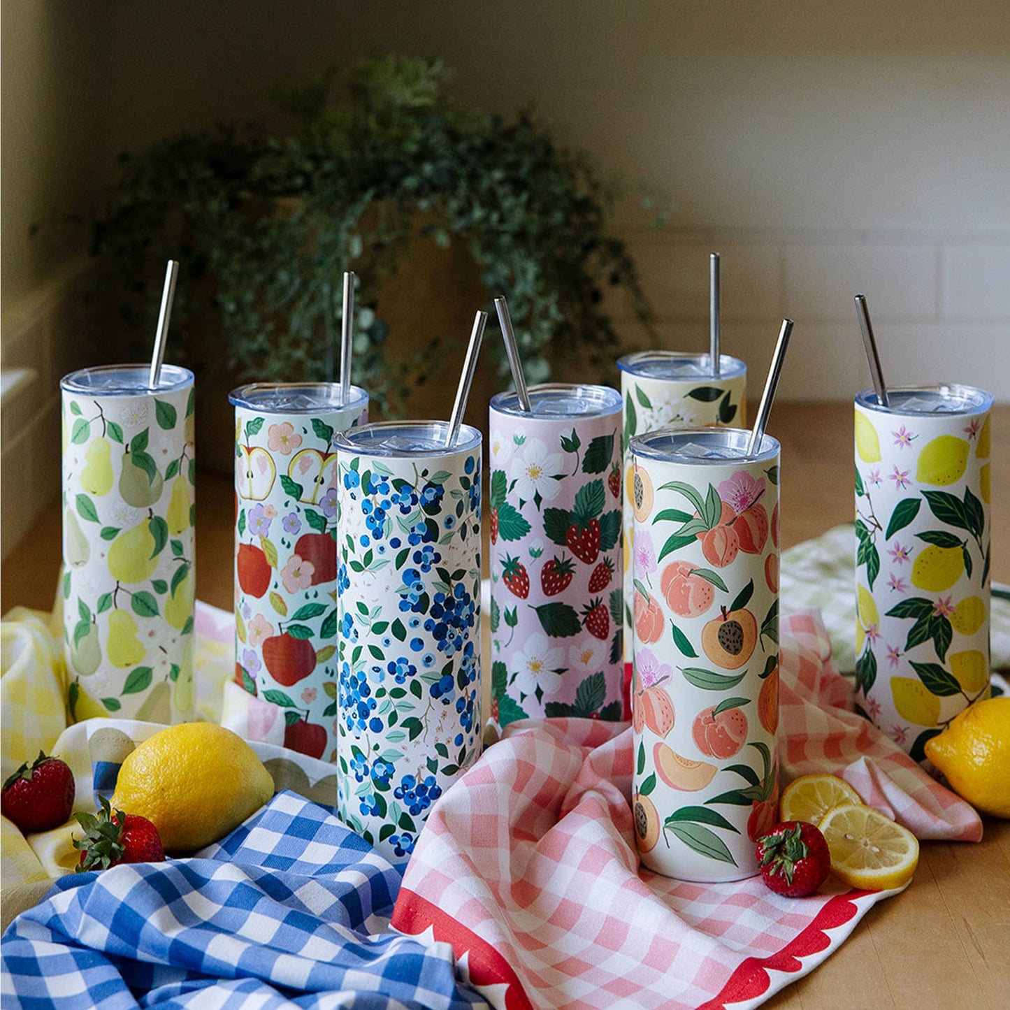 Blueberry Field 20oz Stainless Steel Skinny Tumbler